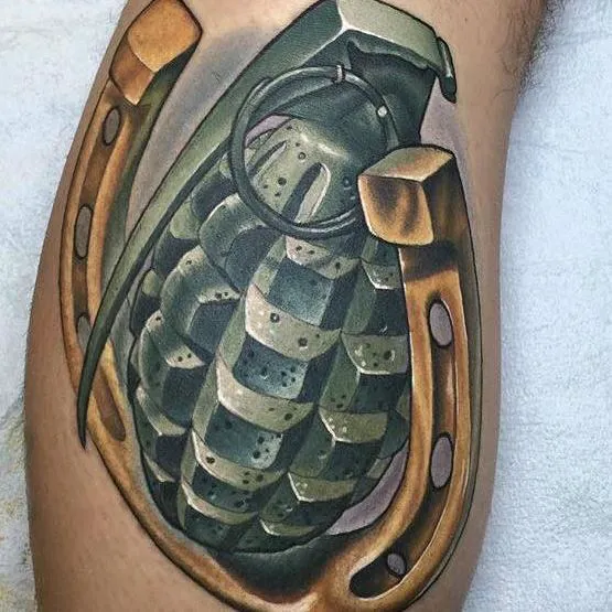 Horseshoes and Hand Grenades Tattoo 7