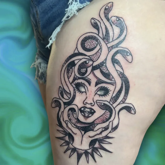 Neon Moon Tattoo 5