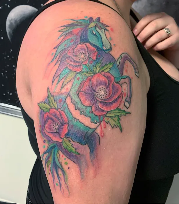 Neon Moon Tattoo 2