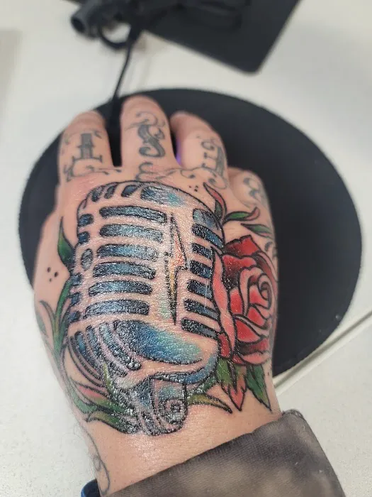 Wolf & Bee Tattoo 6