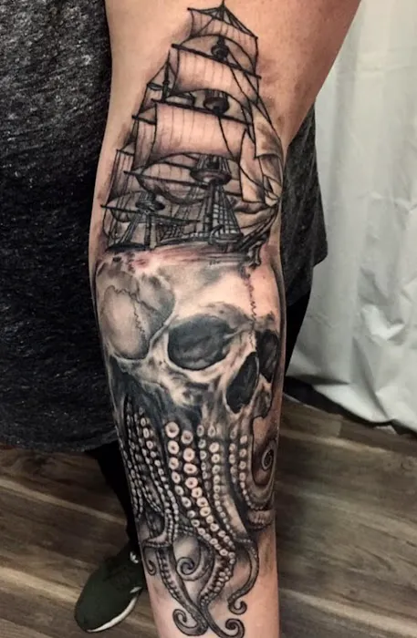 Black Hydra Tattoo 2