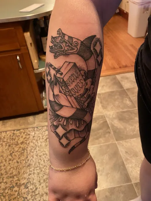 Pins and Roses Tattoo 0