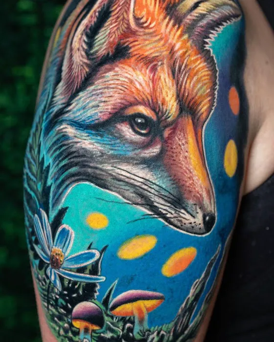 Green Fox Tattoo 5