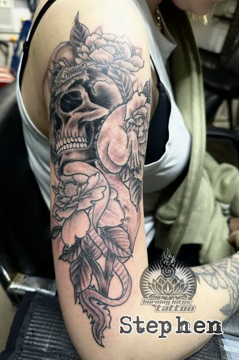 Burning Lotus Tattoo 7