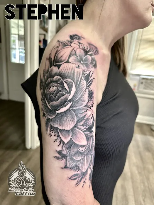 Burning Lotus Tattoo 3
