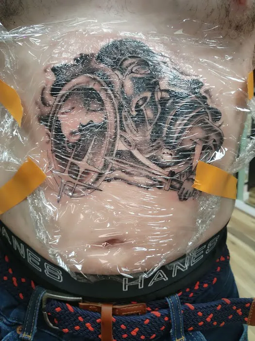 Neon Dagger Tattoo 2