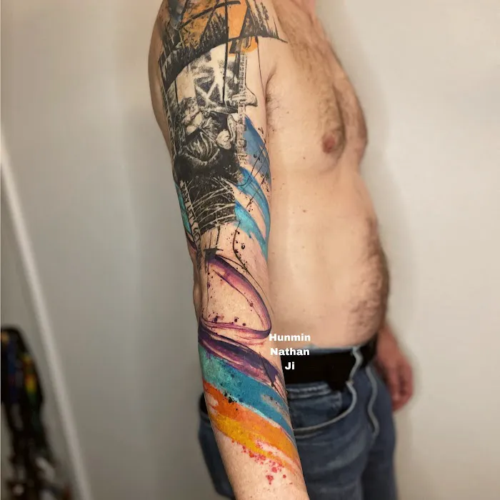 Rain and Forest tattoo 7