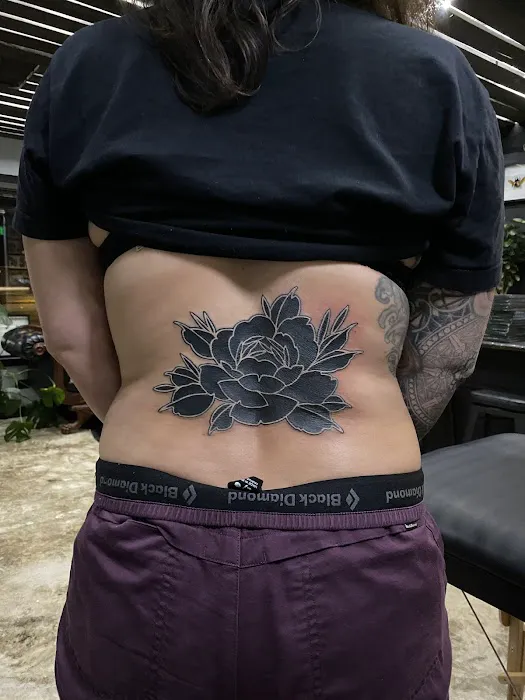 Black Flower Tattoo 3