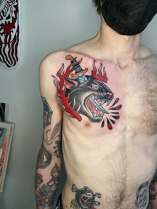 Black Flower Tattoo 6