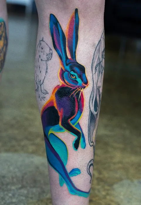 Rabbit and Thorn Tattoo 4