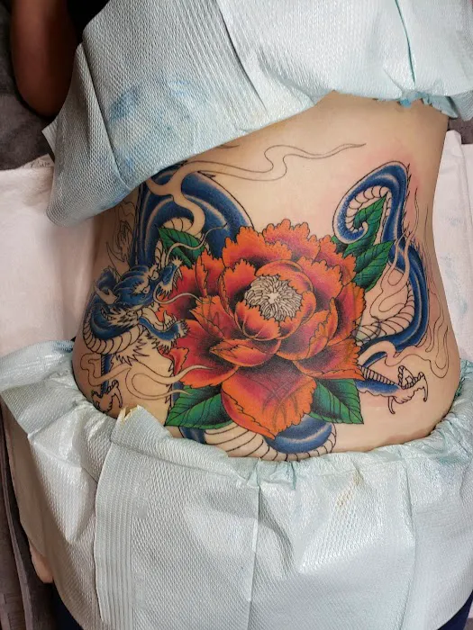 Flaming Dragon Tattoo 0