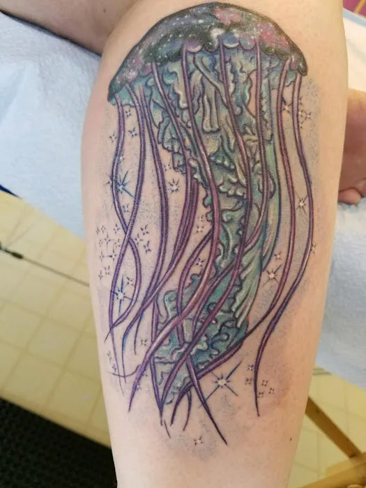 Shavon's Purple Lotus Tattoo 8
