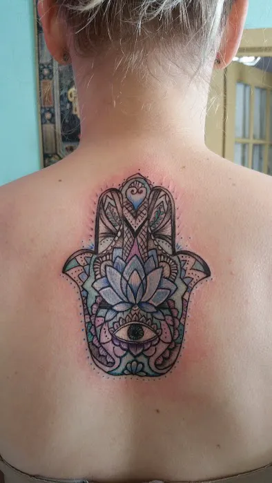 Shavon's Purple Lotus Tattoo 5