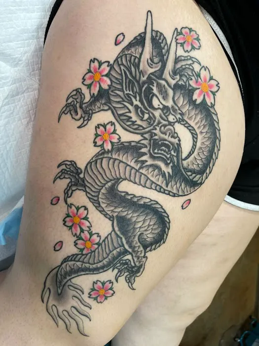 Sickle and Moon Tattoo 1