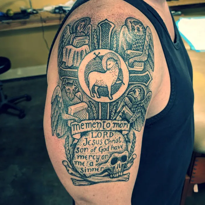 Sickle and Moon Tattoo 8