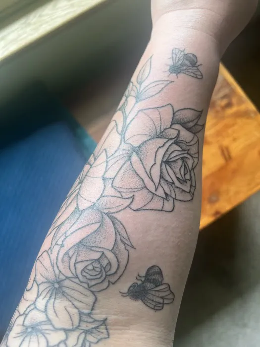 Gold Snake Tattoo 1