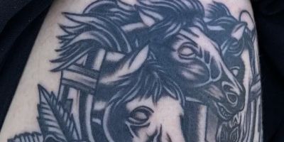 Chrome Dragon Tattoo