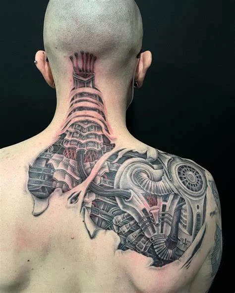 Tattoo Designs for Biomechanical Tattoos: Exploring the Fusion of Flesh and Machine